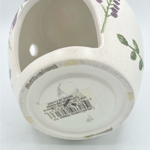 Village Candle Wildflowers Simmer Pot Wax Bar Melter Spring 5” EUC Embossed - Picture 6 of 6